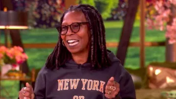 New York or Nowhere Knicks Classic Hoodie worn by Whoopi Goldberg as seen in The View on June 8, 2026