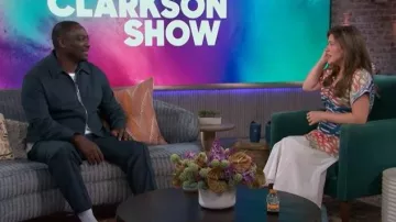 Silvia Tcherassi Sakura Coral Symphony Belted Midi Dress worn by Kelly Clarkson as seen in The Kelly Clarkson Show on  June 8, 2026