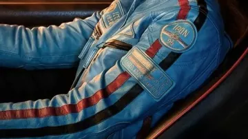 Your Fault London Asha Banks Icon 98 Leather Racing Jacket llevada por Noah (Asha Banks) en Your Fault: London