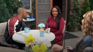 Vestido Midi de punto de canaladura autorretrato llevado por Stephanie (Vivica A. Fox) visto en The Young and the Restless el 5 de junio de 2026