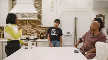 IDK, IDC, IDGAF, Graphic Printed Unisex Round Neck Short Sleeve T Shirt worn by Brit Eady as seen in The Real Housewives of Atlanta (S17E09)