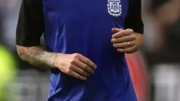 Blue T-Shirt worn by Lionel Messi in Lionel Messi - 25+ Magical Moments - Argentina