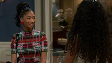 Anthropologie Nina Short-Sleeve Mock-Neck Mod Sweater Mini Dress worn by  Jessica Harris(Camryn Jade) as seen in Beyond the Gates (S02E95)