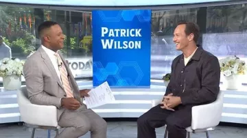 Paul Smith Wool Check Pleated Trucker Jacket worn by Patrick Wilson as seen in Today on June 9, 2026