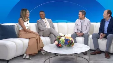 Jimmy Choo Diamond Tilda 85mm Leather Pumps worn by Savannah Guthrie as seen in Today on June 9, 2026