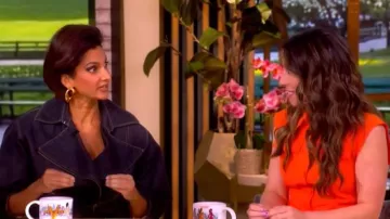 Cinq a Sept Doreen Dress worn by Alyssa Farah Griffin as seen in The View on  June 9, 2026