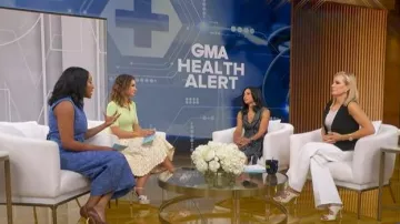 Bottega Veneta Stretch Buckle Mule Sandal worn by Jennifer Ashton as seen in Good Morning America on June 9, 2026