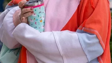 Colorblock Jacket worn by (Julie Dupree) in Baylen Out Loud