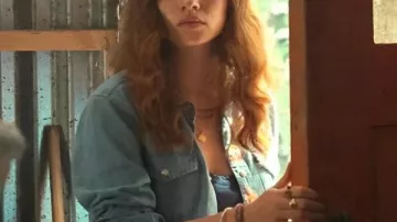 Every Year After S01 Sadie Soverall Mushroom Denim Shirt