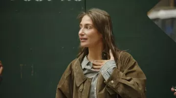 Zara Brown Suede Jacket worn by Amanda Batula as seen in In the City (S01E03)