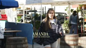 Lioness Women's Rising Sun Jersey Pullover worn by Amanda Batula as seen in In the City (S01E03)