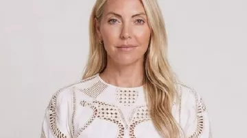 Battle on the Beach S07 Sarah Baeumler Lace Cut Out Top as seen in Battle on the Beach