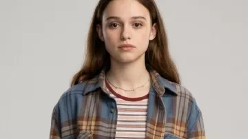 Percy Fraser Every Year After Flannel Shirt worn by Percy Fraser (Sadie Soverall) as seen in Every Year After (S01)