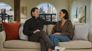 Norma Kamali Oversized Boyfriend Shirt Bodysuit worn by Danielle Olivera as seen in In the City (S01E04)