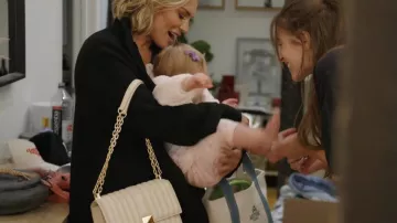 Kate Spade White Quilted Leather Shoulder Bag worn by Lindsay Hubbard as seen in In the City (S01E04)