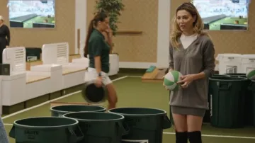 T By Alexander Wang Grey Layered Sweater Dress worn by Georgina Ferzli as seen in In the City (S01E04)
