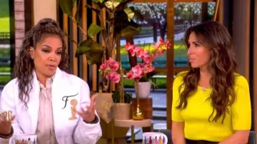 Elie Tahari The Gemma Button-Shoulder Sweater Top worn by Alyssa Farah Griffin as seen in The View on  June 10, 2026