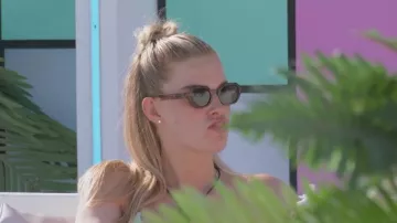 Meller Cumbi Tigris Oval Sunglasses worn by Robyn Langton as seen in Love Island (S13E02)