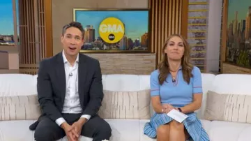 Shoshanna Libby Dress worn by Lori Bergamotto as seen in Good Morning America on  June 10, 2026