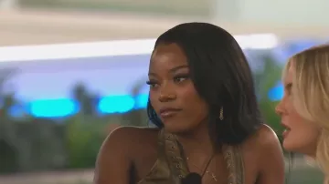 Corsé de cuero sintético London Vaca Whipstitch usado por Angelista como se ve en Love Island (S13E02)