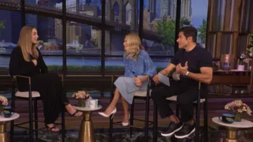 Pink House Mustique Silk Kelly Blouse worn by Kelly Ripa as seen in LIVE with Kelly and Mark on  June 9, 2026