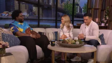 Louis Vuitton Damier Printed Short Sleeve Shirt worn by Questlove as seen in LIVE with Kelly and Mark on June 10, 2026