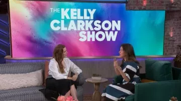 Louis Vuitton Double-Breasted Wrap Blouse worn by Amy Adams as seen in The Kelly Clarkson Show on  June 9, 2026
