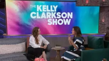 Louis Vuitton Double-Breasted Wrap Blouse worn by Amy Adams as seen in The Kelly Clarkson Show on  June 9, 2026
