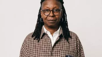 Whoopi Goldberg The View Oversized Brown Shirt worn by Whoopi Goldberg as seen in The View