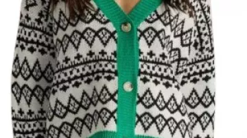 Patterned Cardigan worn by Emmett Washington (Jacob Latimore) in The Chi