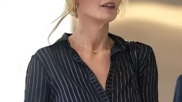 Dutton Ranch 2026 Kelly Reilly Black Striped Shirt