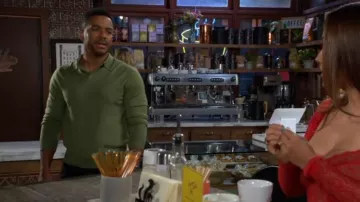 PS Paul Smith Long Sleeve Tipped Wool Polo Sweater worn by  Nate Hastings(Sean Dominic) as seen in The Young and the Restless on June 9, 2026
