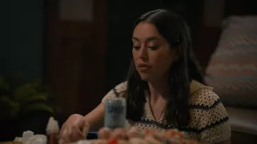 Vince Macrame Stripe Henley Top worn by Annie Sullivan (Anneliese Judge) as seen in Sweet Magnolias (S05E01)