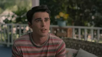 ‘BDG 70s Slim Stripe Ringer Tee worn by Kyle Townsend (Logan Allen) as seen in Sweet Magnolias (S05E01)