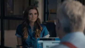 J. Crew Cropped Patch-pocket Shirt worn by Maddie Townsend (JoAnna Garcia) as seen in Sweet Magnolias (S05E01)
