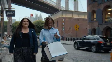 Zara Short Shirt with Striped Flap worn by Helen Decatur (Heather Headley) as seen in Sweet Magnolias (S05E01)