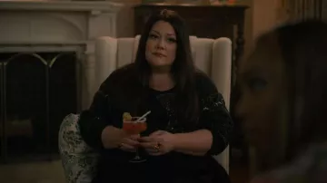 Anthropologie Sequin Butterfly Cotton Sweatshirt worn by Dana Sue Sullivan (Brooke Elliott) as seen in Sweet Magnolias (S05E02)