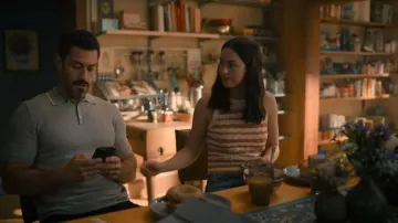 Veronica Beard Jerrel Striped Cotton Knit Tank worn by Annie Sullivan (Anneliese Judge) as seen in Sweet Magnolias (S05E02)