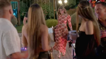 Ba&Sh Gabriel Cut Out Printed Maxi Dress worn by Dolores Catania as seen in The Real Housewives of Rhode Island (S01E11)