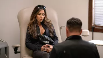 Porsche Design P8478 D Sunglasses P'8478 Black Matte Frame worn by Rulla Nehme Pontarelli as seen in The Real Housewives of Rhode Island (S01E11)