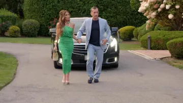 Jimmy Choo Bon Bon Crystal Embellished Bucket Bag worn by Alicia Carmody as seen in The Real Housewives of Rhode Island (S01E11)