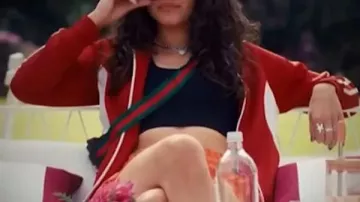 Your Fault London Movie Asha Banks Red Track Jacket worn by Noah (Asha Banks) in Your Fault: London