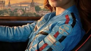 Your Fault London Asha Banks Icon 98 Blue Racing Jacket worn by Noah (Asha Banks) in Your Fault: London