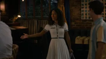 Maje Pleated Knit Mini Dress worn by Helen Decatur (Heather Headley) as seen in Sweet Magnolias (S05E03)