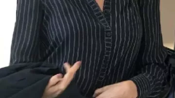 Black Striped Shirt worn by Beth Dutton (Kelly Reilly) in Dutton Ranch