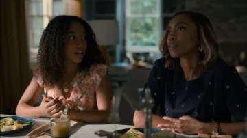 Paige Farrow Floral Ruffle Top worn by Jessica Whitley (Iman Benson) as seen in Sweet Magnolias (S05E05)