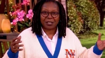 The View 2026 Whoopi Goldberg NY Knicks Cardigan of Whoopi Goldberg as seen in The View