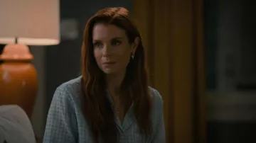 Anthropologie Be Mine Puffy Heart Charm Huggie Hoop Earrings worn by Maddie Townsend (JoAnna Garcia) as seen in Sweet Magnolias (S05E05)