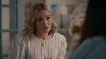 J Crew Puff-sleeve Top worn by Norren Fitzgibbons (Jamie Lynn Spears) as seen in Sweet Magnolias (S05E07)