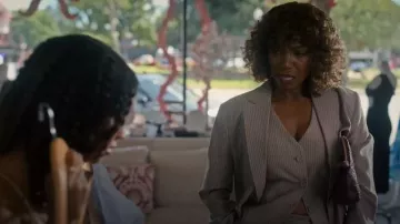 Mango Vivian Stripe Suit Vest worn by Helen Decatur (Heather Headley) as seen in Sweet Magnolias (S05E09)